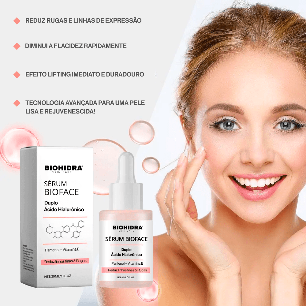 Sérum Facial Duplo Ácido Hialurônico Bioface